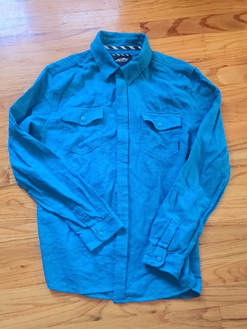 Vans Off The Wall Blue Button Down- GUC Size L